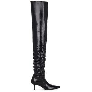 Alexander Wang 'Viola 65' Black Leather High Hip Boot Size 8